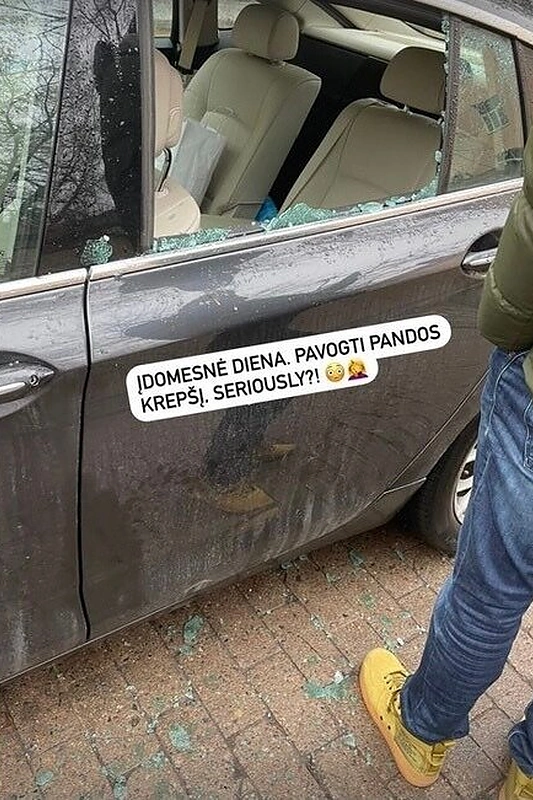Apvogtas Akvilės Kisielienės automobilis / Asmeninio albumo nuotr.