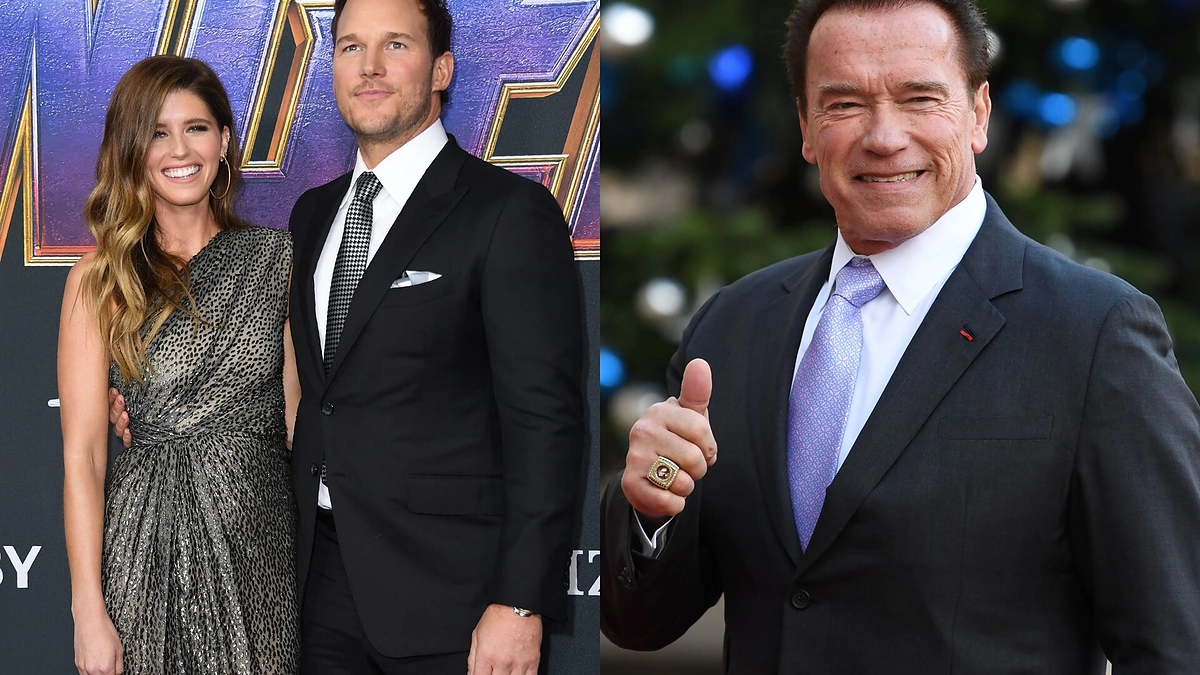 Arnoldas Schwarzeneggeris, Katherine Schwarzenegger ir Chrisas Prattas / „Scanpix“ nuotr.