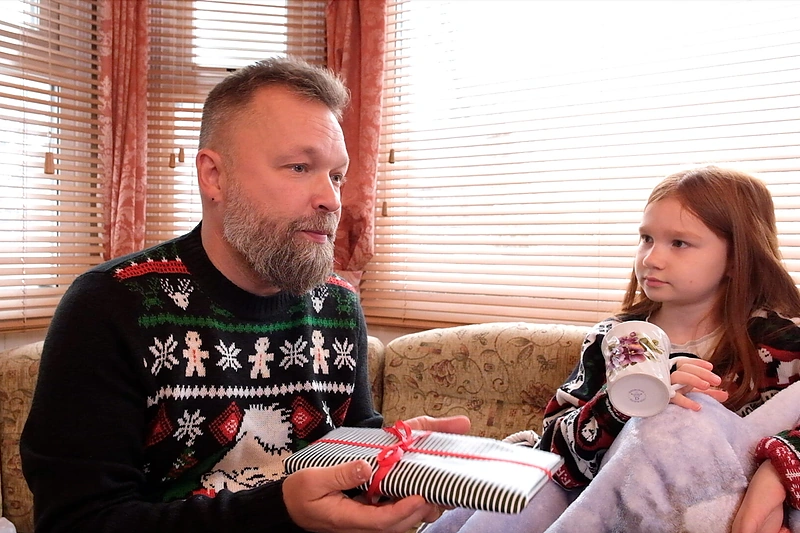 Martynas Starkus su dukra / TV3 nuotr.