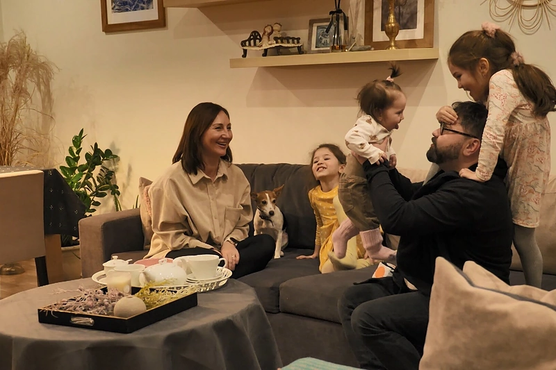 R.Karpis su šeima / LNK nuotr.