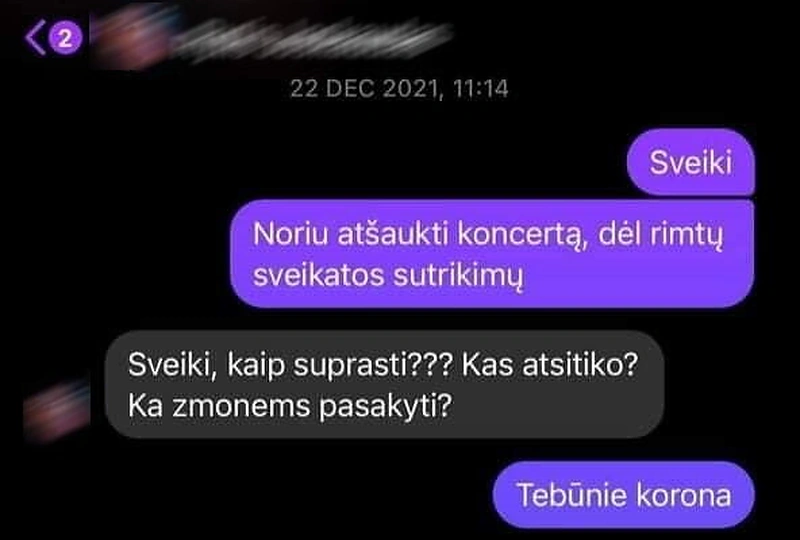 Ruslano Kirilkino susirašinėjimas su baro „Grafaitė“ šeimininkais / Soc. tinklų nuotr.