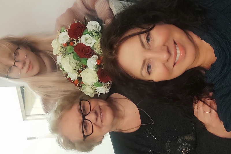 Daiva Tamošiūnaitė su dukra Adele ir mama / Asmeninio albumo nuotr.