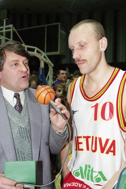 Vidas Mačiulis ir Rimas Kurtinaitis / Alfredo Pliadžio nuotr. nuotr.