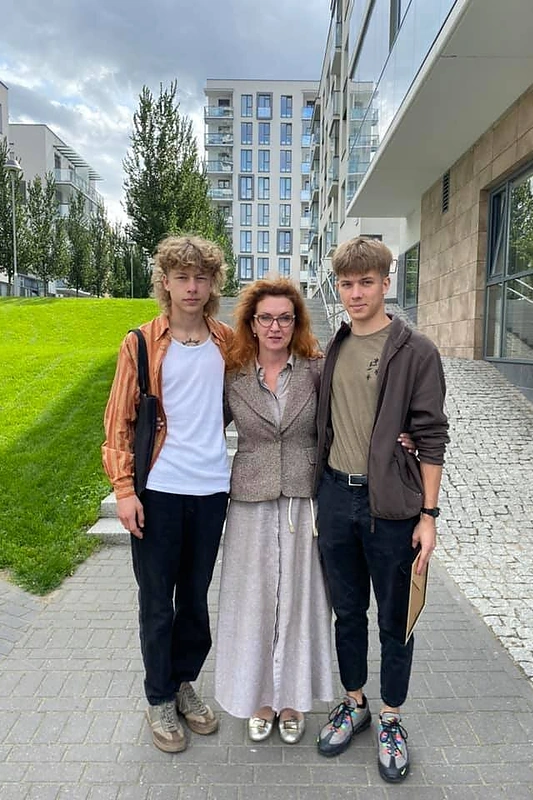 Asta Stašaitytė su sūnumis Emiliu ir Danieliumi / Asmeninio albumo nuotr.
