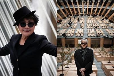 Kaune – simbolinė Yoko Ono instaliacija „Ex It“: 100 medinių karstų ir iš jų augantys medžiai