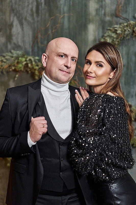 Ramūnas Šimukauskas su žmona Roberta / Asmeninio albumo nuotr.