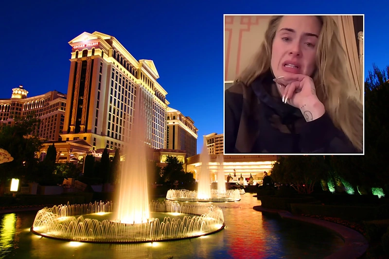 Las Vegaso viešbutis „Caesar's Palace“ ir Adele / Shutterstock ir „Instagram“ nuotr.