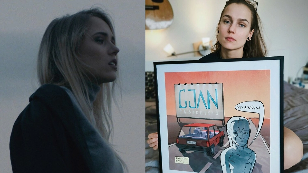 GJan ir jos paveikslas „Pasikeisiu“ / Asmeninio albumo nuotr.
