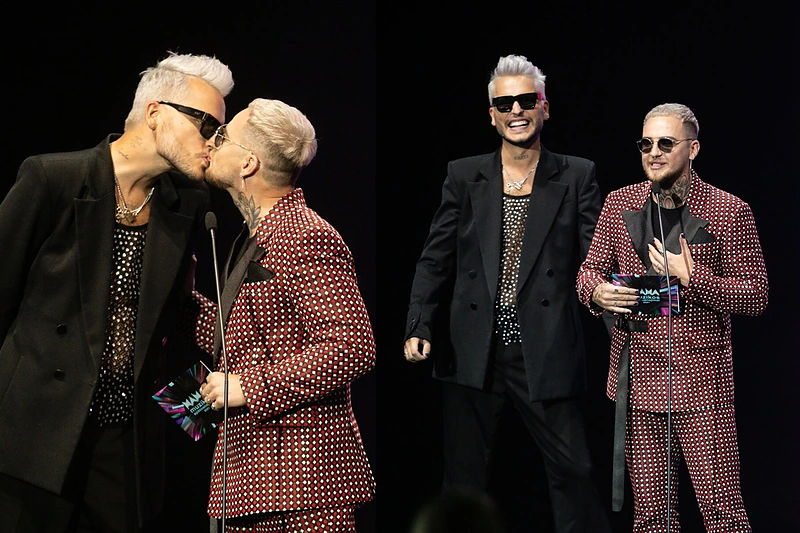 Apdovanojimų scenoje – Naglio Bieranco ir Luko Griciaus bučinys: paaiškino, kas yra meilė