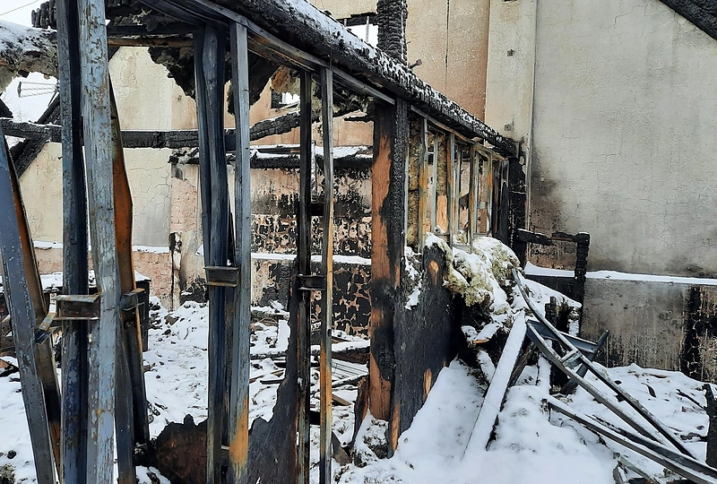 Adelės Karaliūnaitės žolelių cecho gaisro pasekmės / Asmeninio albumo nuotr.