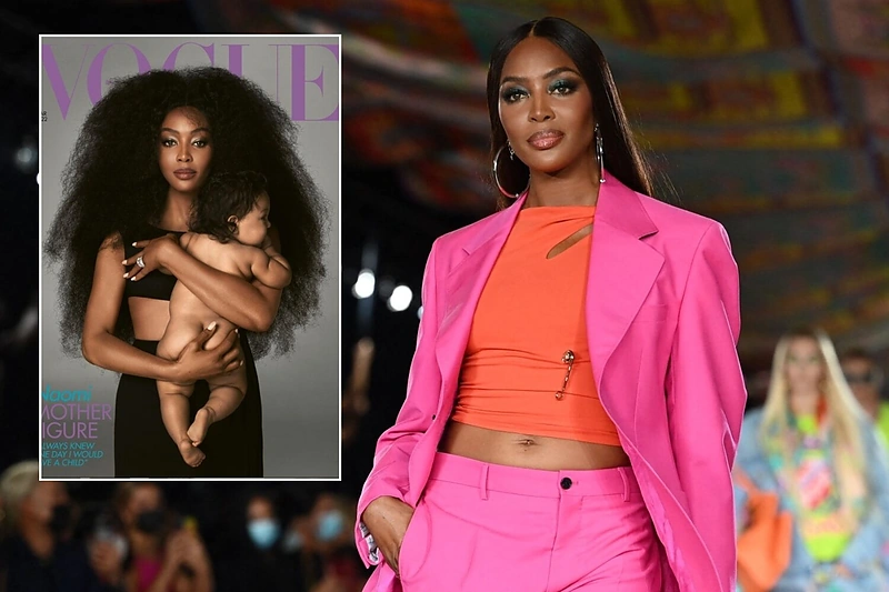 Naomi Campbell ant „Vogue“ viršelio – su 9 mėnesių dukra: paneigė, kad ji įvaikinta