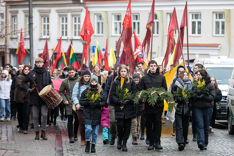 Tradicinė jaunimo eisena „Lietuvos valstybės keliu“ / Pauliaus Peleckio nuotr.