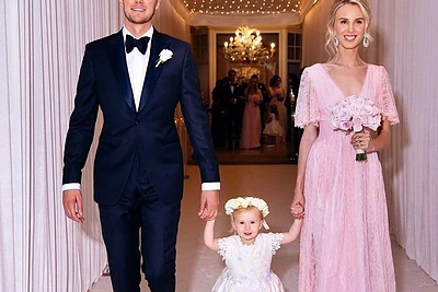 Barronas Hiltonas II su žmona Tessa ir dukra Millou / Socialinių tinklų nuotr.