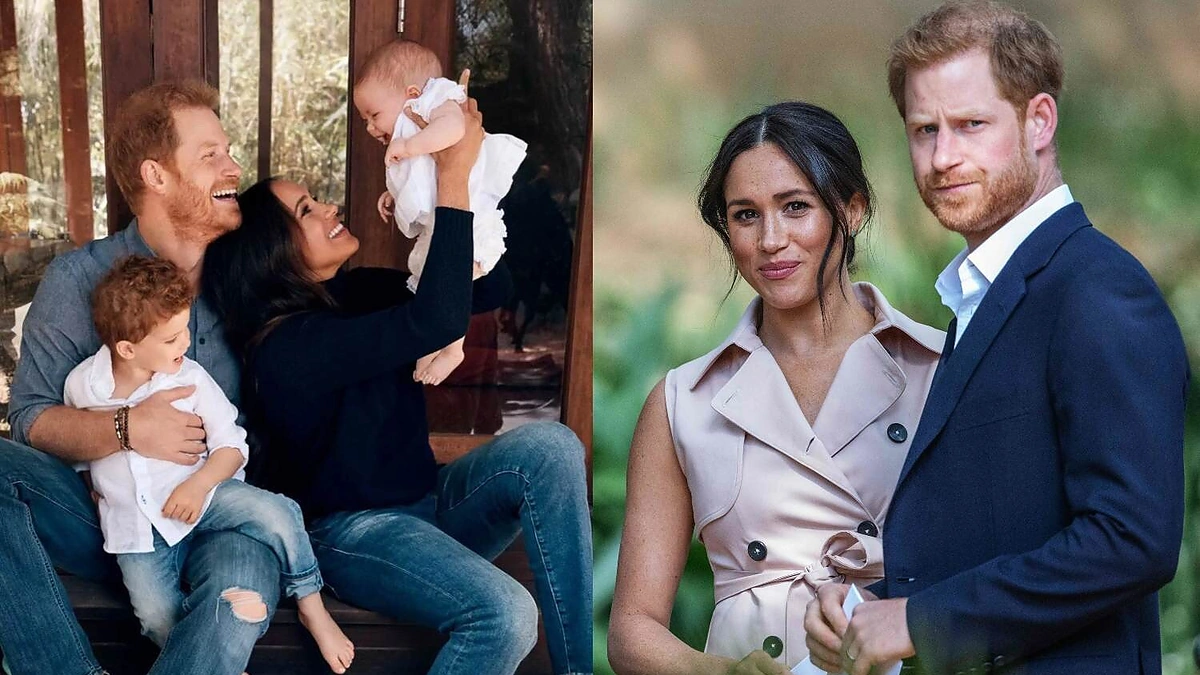 Princas Harry ir Meghan Markle su sūnumi Archie ir dukra Lilibet Diana / Vida Press nuotr.