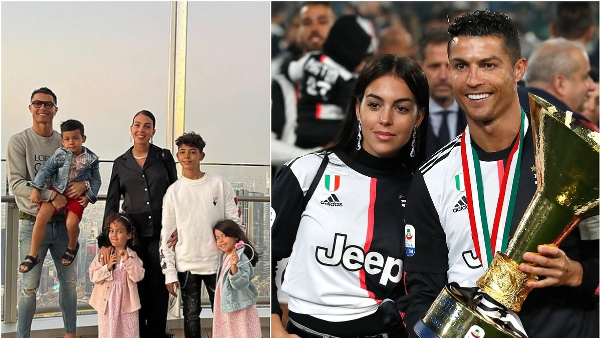 Cristiano Ronaldo su sužadėtine Georgina ir vaikais / Socialinių tinklų ir „Scanpix“ nuotr.