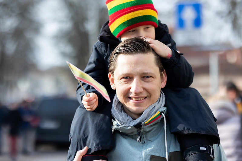 Povilas Mockevičius su sūnumi / Luko Balandžio nuotr.