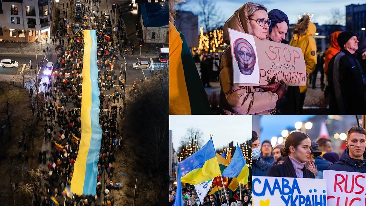 Vienybės ir solidarumo akcija „Laisvė šviečia“ Kaune ir Vilniuje / Teodoro Biliūno ir Luko Balandžio nuotr.