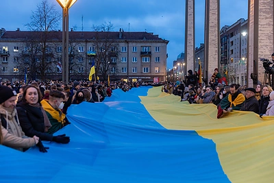 Vienybės ir solidarumo akcija „Laisvė šviečia“ Vilniuje / Luko Balandžio nuotr.