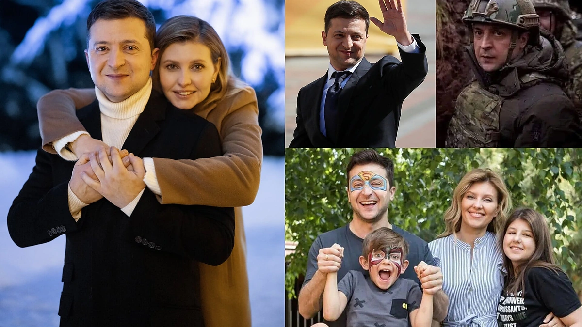 Volodymyras Zelenskis su šeima / Socialinių tinklų ir „Scanpix“ nuotr.