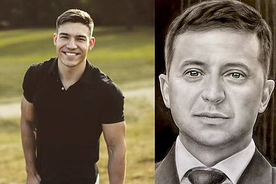 Žvaigždžių portretais išgarsėjęs M.Dovidaitis nupiešė Ukrainos prezidentą: „Noriu paskatinti aukoti“
