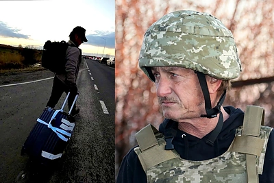 Filmą Ukrainoje kūręs S.Pennas pėsčiomis nuėjo iki Lenkijos: pribloškė matyti vaizdai