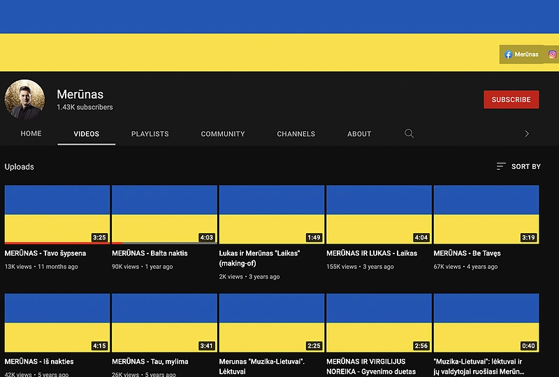 Lietuvos muzikantai „Youtube“ kelia Ukrainos vėliavą