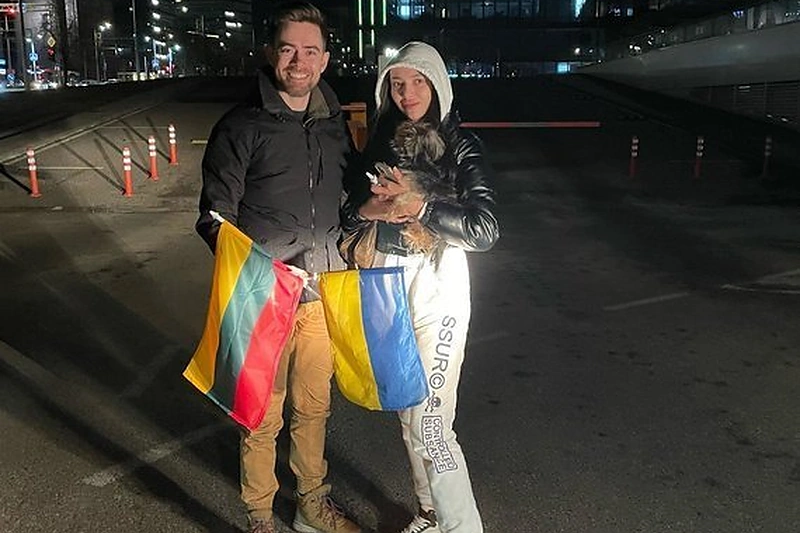 Timūras Augucevičius su ukrainiete Marina / Asmeninio albumo nuotr.