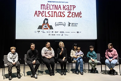 Irynos Tsilyk dokumentinio filmo „Mėlyna kaip apelsinas žemė“ spaudos konferencija / Žygimanto Gedvilos nuotr.