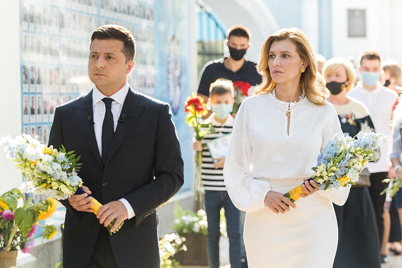 Volodymyras Zelenskis ir Olena Zelenska / Vida Press nuotr.