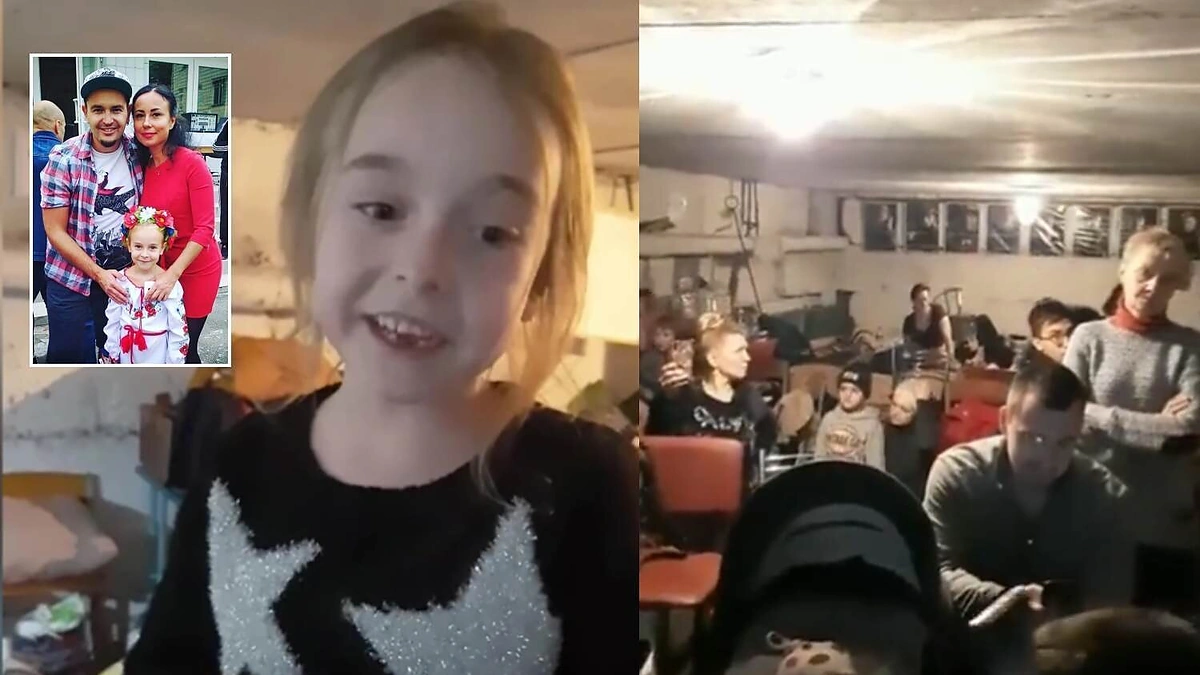 Ukrainietė Amelia slėptuvėje dainuoja „Let it go“ / Ekrano ir „Scanpix“ nuotr.