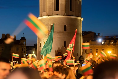 Vienybės ir solidarumo su Ukraina akcija „Laisvė šviečia“ / Irmanto Gelūno nuotr.