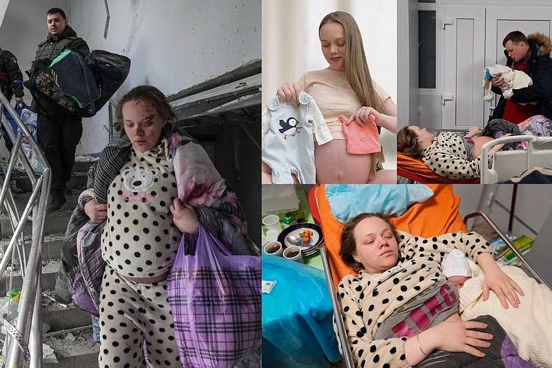 Iš subombarduotos ligoninės pabėgusi Mariana pagimdė dukrą: Rusija meluoja, kad ji viską suvaidino