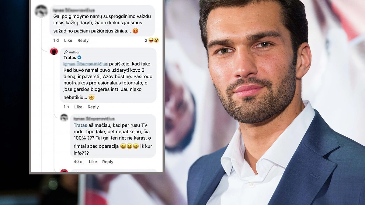 Žilvino Trato komentaras feisbuke apie Mariupolio ligoninės susprogdinimą / BNS ir soc. tinklo nuotr.