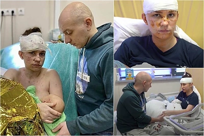 Kūdikį savo kūnu apsaugojusi ukrainietė Olga: raketų ataka prasidėjo krūtine bemaitinant dukrą