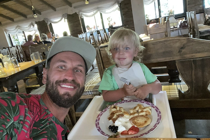 Evaldas Venskutonis su sūnumi