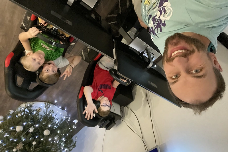 Evaldas Venskutonis su vaikais