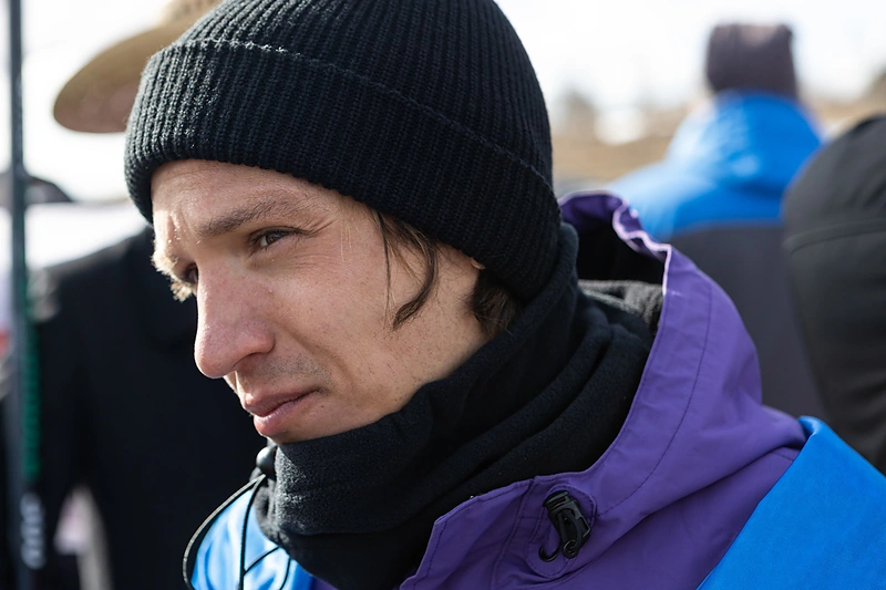 Policija protestuotojus įkalbėjo neblokuoti kelio ties Baltarusijos siena. / Pauliaus Peleckio / 15min nuotr.