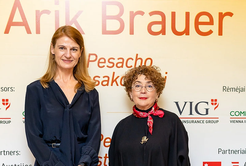 Austrijos ambasadorė Lietuvai Yvvone Raffaela Toncic-Sorinj ir Lietuvos žydų (litvakų) bendruomenės pirmininkė Faina Kukliansky / Lukas Balandis / BNS nuotr.
