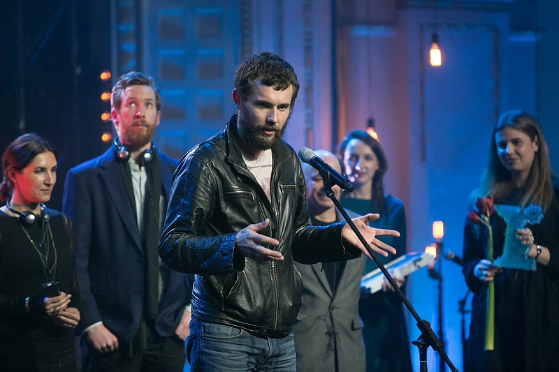 Mantas Kvedaravičius „Sidabrinės gervės“ apdovanojimuose 2016 m. / Juliaus Kalinsko nuotr.