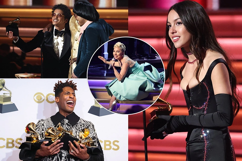 „Grammy“ pirmąkart vyko Las Vegase: superžvaigždės liko be gramofonų – triumfavo Jonas Batiste'as