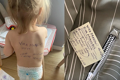 Ukrainietė ant dukros nugaros užrašė jos duomenis: dėl vaiko saugumo svarstė tai ištatuiruoti