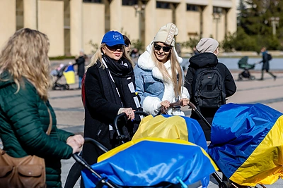 Mamų eisena Gedimino prospektu už vaikus, žuvusius kare Ukrainoje / Luko Balandžio nuotr.