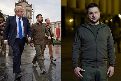 Ukrainos prezidento V.Zelenskio apranga stebina kaina: kodėl jis nedėvi karinės uniformos?