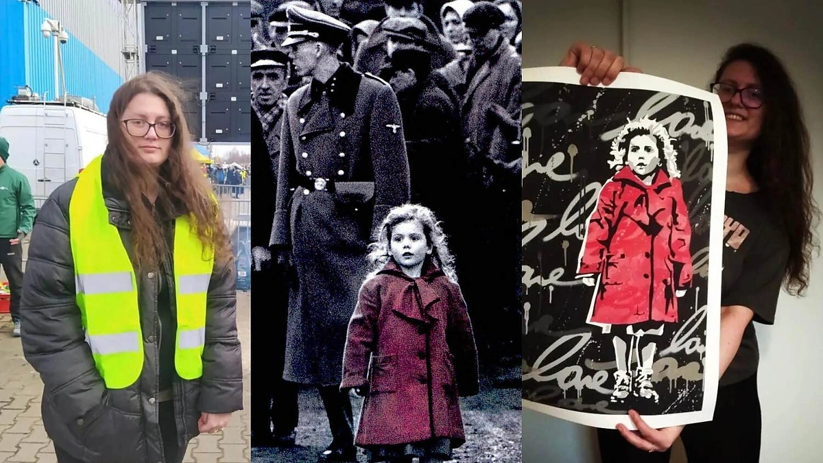 Oliwia Dabrowska ir filmo „Šindlerio sąrašas“ kadras / Vida Press ir socialinių tinklų nuotr.