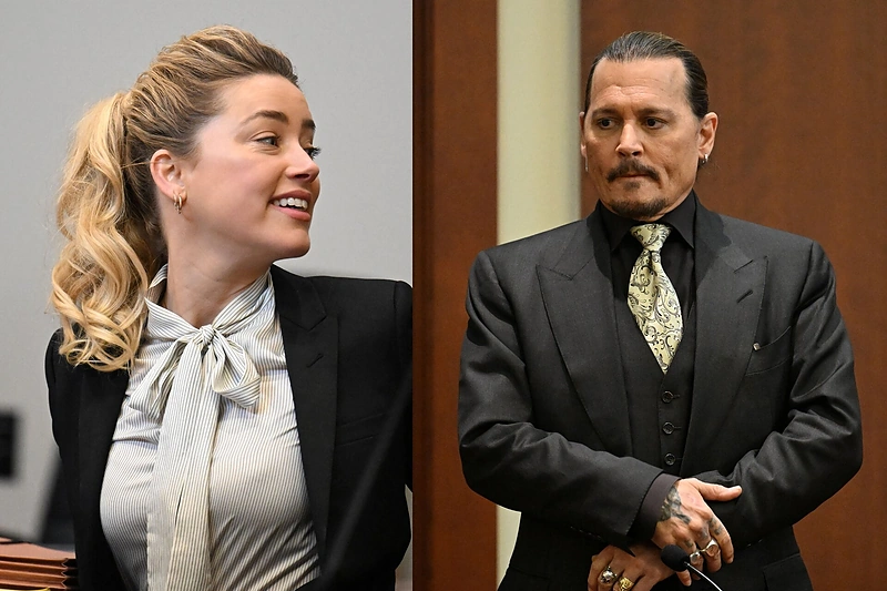 Amber Heard ir Johnny Deppas / „Scanpix“ nuotr.