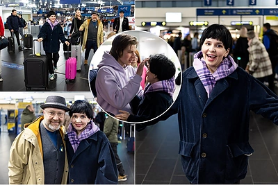 Monika Liu oro uoste išlydėta į „Euroviziją“: Turine – be mylimojo Kasparo, bet su 3 lėktuvais bičiulių