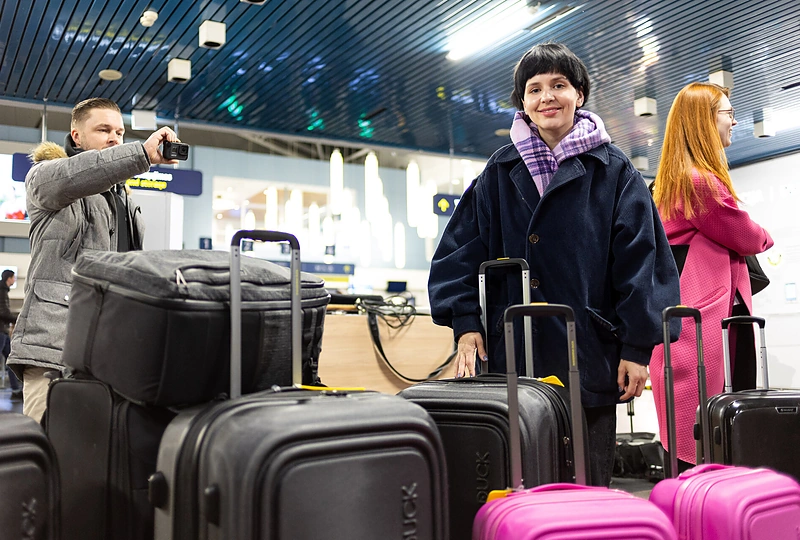 Monika Liu Vilniaus oro uoste išlydėta į „Euroviziją“ Italijoje / Žygimanto Gedvilos nuotr.