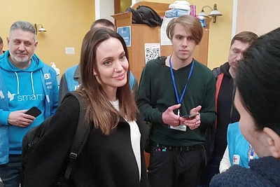Angelina Jolie Ukrainoje / „Reuters“/„Scanpix“ nuotr.