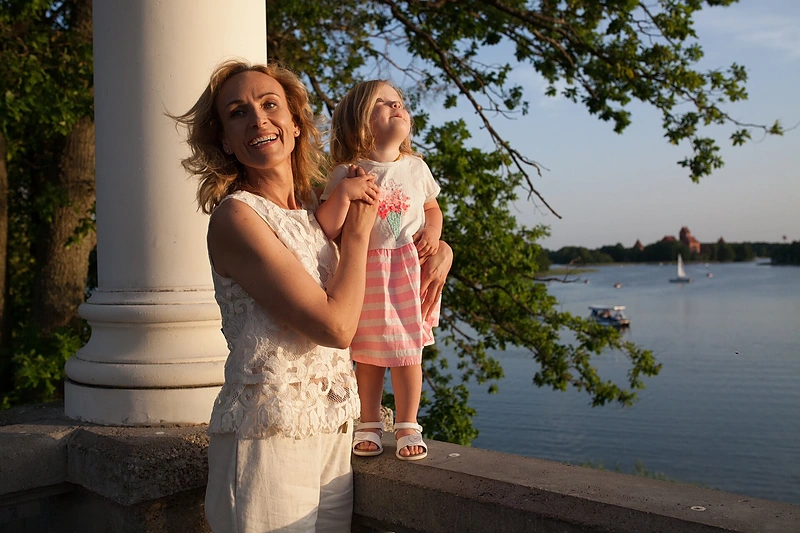 Inga Globė su dukra / Kristinos Jasudaitės nuotr.