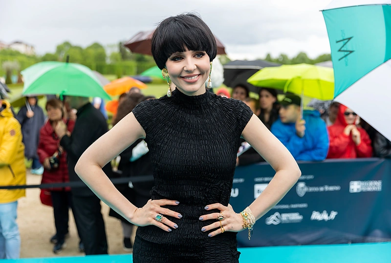 Monika Liu žengė turkio spalvos kilimu / Lukas Balandis / BNS nuotr.